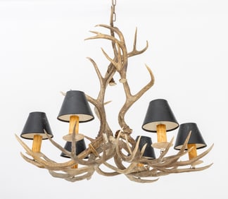 Six-Branch Antler Chandelier