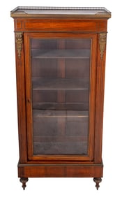 Louis XVI Style Kingwood and Brass Inlay Vitrine