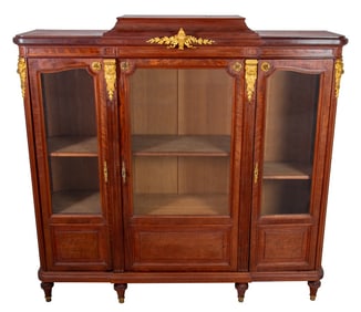 Louis XV Style Gilt Metal Mounted Mahogany Vitrine