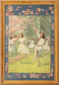 Charles Lennox Wright "May Day" Oil, ca. 1900