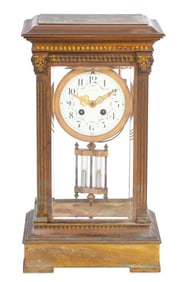 Tiffany & Co. Gilt Brass Mercury Mantel Clock