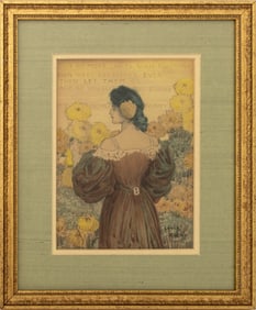 Louis Rhead "Sigh No More Ladies" Watercolor