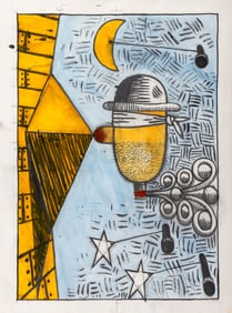Domenick Capobianco Abstract Study Mixed Media