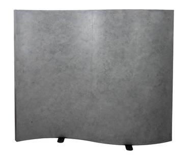 Postmodern "Wave" Room Divider: Postmodern "Wave" Screen, painted particle wood on metal legs. 79" H x 96" W x 24" D. Provenance: From a Vintage Collection of Italian Designer Furniture Samples. Keywords: Postmodern Design,