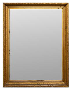 Second Empire Monumental Giltwood Mirror: Second Empire Monumental Giltwood Mirror, late 19th century. 77.5" H x 60.5" W x 4" D. Provenance: From a New York City Collection. Keywords: French, European, Looking glass, Vanity, Wall mirror, Full