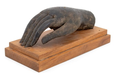 Southeast Asian Bronze Buddha Hand Sculpture
