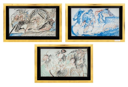 Eva Bouzard-Hui Abstract Compositions on Tile, 3