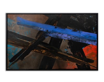 Franz Kline Style Abstraction Acrylic on Board