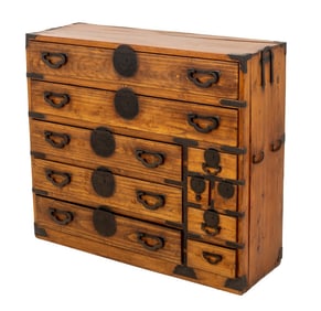 Japanese Iron-Mounted Tansu Cabinet, 19th C.