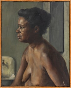 Gregory Lysun Portrait of a Nude Woman Oil, 1949