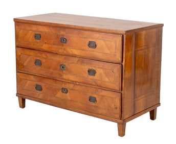 Louis XVI Style Parquetry Walnut Commode, 19th C.