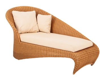 Varaschin Attr. Italian Wicker Chaise Longue