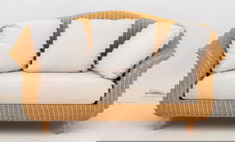Varaschin Wicker Two-Seat Sofa