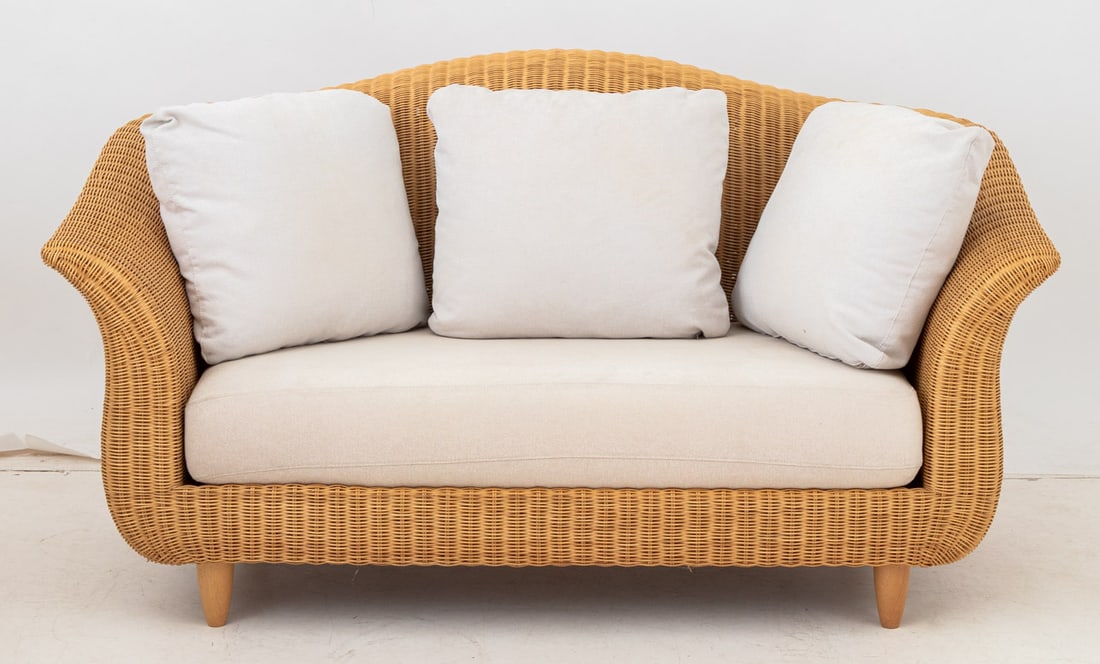 Varaschin Wicker Two-Seat Sofa (1 of 6)