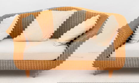 Varaschin Wicker Two-Seat Sofa