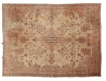 Turkish Oushak Carpet, 12' x 8' 11.5"