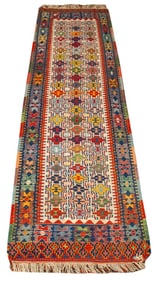 Turkish Kilim Runner, 10' x 2' 11"