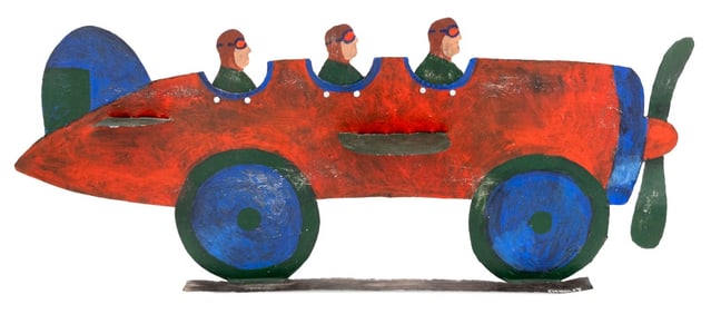 Seymour Chwast 3 Pilots Mixed Media Sculpture