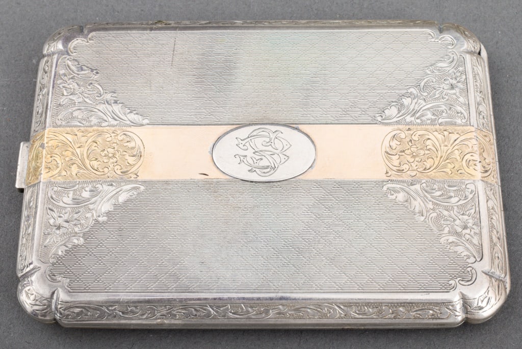 Antique Silver Cigarette Case with Sapphires (1 of 10)