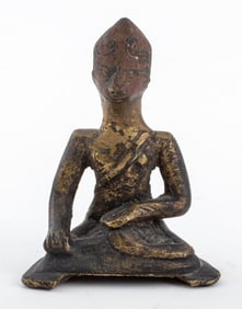 Southeast Asian Shakyamuni Buddha Gilt Bronze