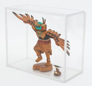 Hopi Painted Carved Wood Sculptures, 2