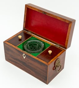 George III Mahogany Tea Caddy