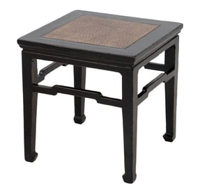 Chinese Lacquered Wood Side Table