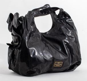 Valentino Garavani Black Vinyl Handbag