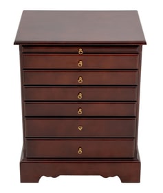 Neoclassical Style Mahogany Music Sheet Chest