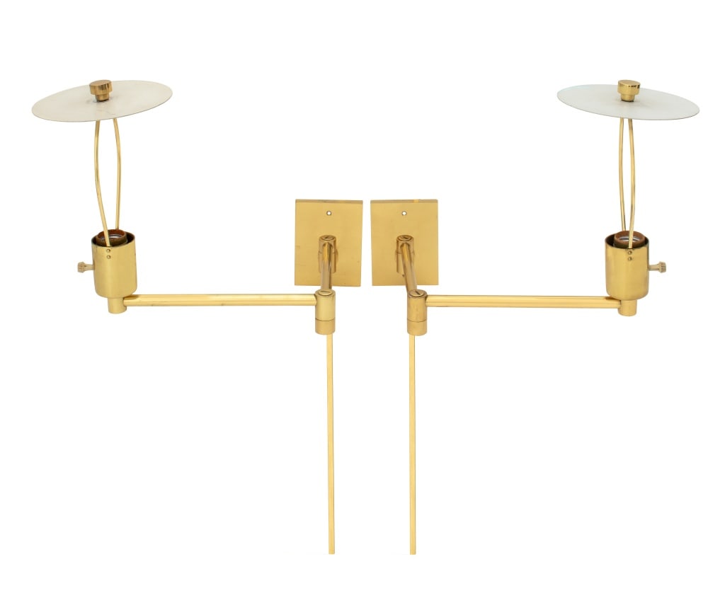 Hansen for Metalarte Brass Swing-Arm Sconces, Pair (1 of 8)