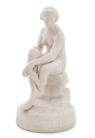 After Ferdinando Pelliccia Parian Ware Nude Maiden