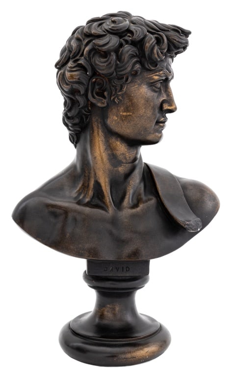 Austin Productions Chalkware Bust of David (1 of 8)