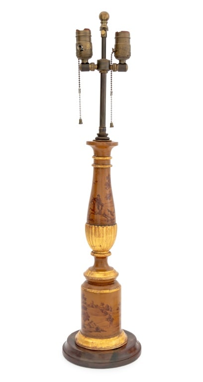 Italian Parcel Gilt Columnar Table Lamp (1 of 8)