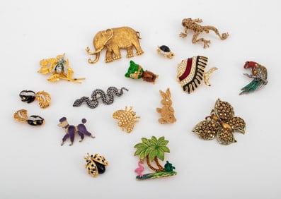 Weiss, Napier, Etc. Designer Costume Brooches, 16