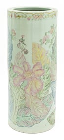 Chinese Export Famille Rose Umbrella Stand