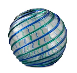 Archimede Seguso Murano Art Glass Spherical Vase