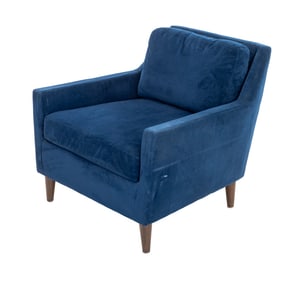 West Elm "Everett" Blue Velvet Armchair