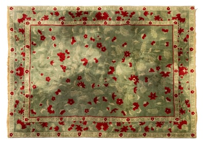 Chinese Art Deco Style Wool Carpet, 12.5' x 9'