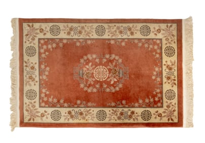Chinese Art Deco Wool Rug, 6' 9" x 4'