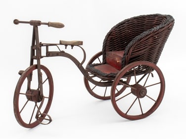 Folk Art Metal Salesman Sample Tricycle, ca. 1900