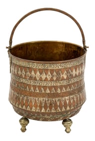 Anglo-Indian Copper and Brass Jardiniere