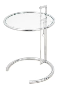 Eileen Gray Adjustable Chrome Side Table