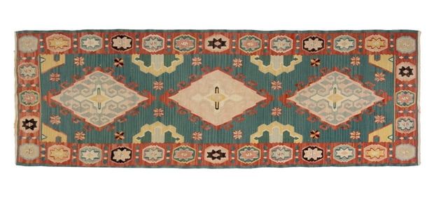 Turkish Kilim Flatweave Runner, 8' x 2' 8"