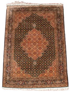 Persian Tabriz Rug, 6' 3" x 4': Persian Tabriz Rug. 6' 3" L x 4' W. Provenance: From a New York City Collection. Keywords: Wool, Geometric design, Area Rug, Carpets, Floor covering, Interior design, Decorative Arts