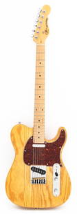G & L Tribute Series ASAT Classic Electric Guitar: G & L Tribute Series ASAT Classic Six-String Electric Guitar, with maple wood body and neck, model no. 180700482, marked "G& L / Indonesia" and "ASAT Classics", with soft body guitar case. 39.5" H x 1