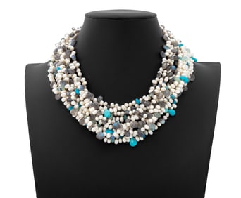 Simon Alcantara 18K Gold Gemstone Necklace