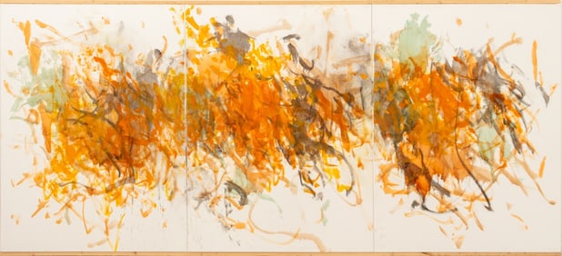 Robert O'Meara Abstract Composition Triptych Oil