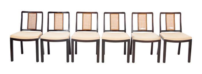 Edward Wormley for Dunbar Caned Dining Chairs, 6
