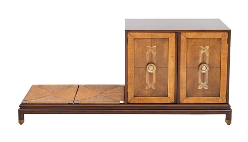 Renzo Rutili for Johnson Mahogany Cabinet & Bench