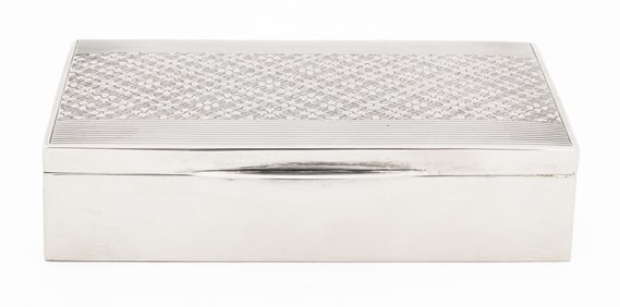 Portuguese Silver Cigar Humidor Box